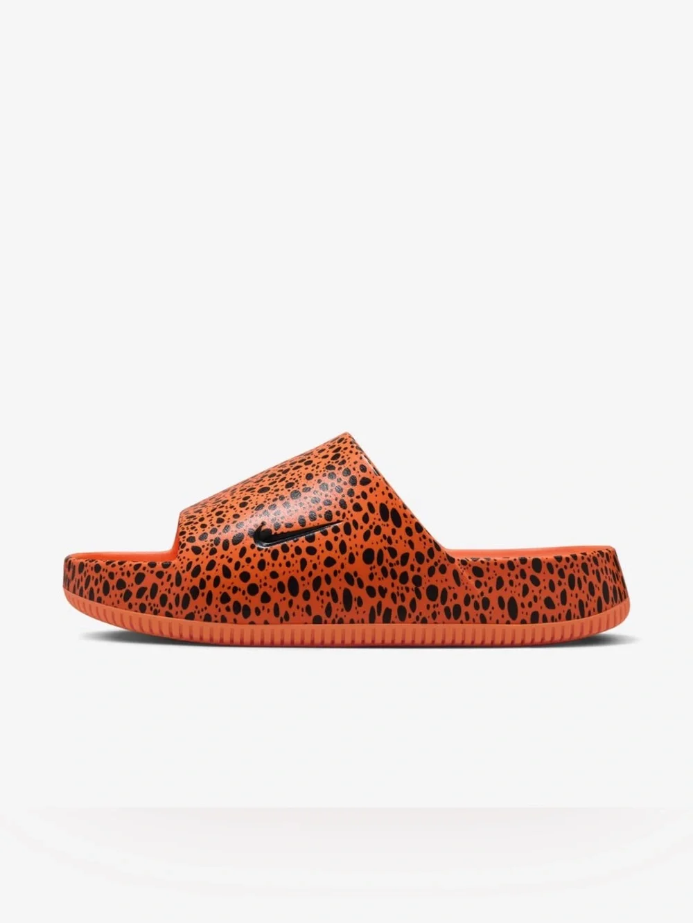 Nike calm slide sandals Orange and Black Speckle Slide Sandals